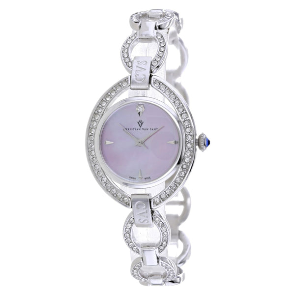 Christian Van Sant Stainless steel case watch in pink