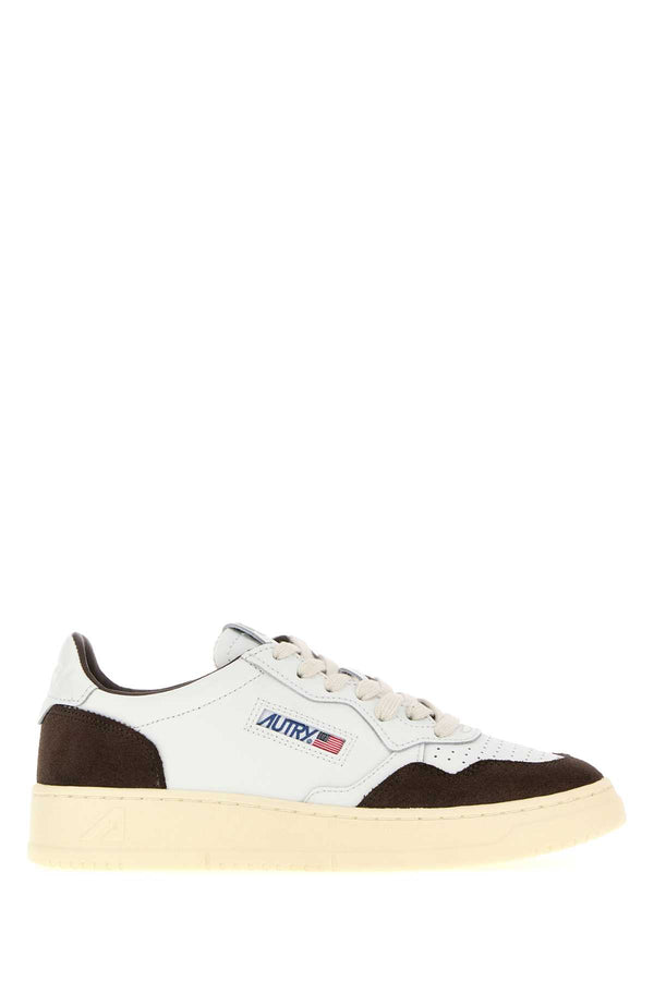 Autry Exterior: 100% Leather sneaker in white