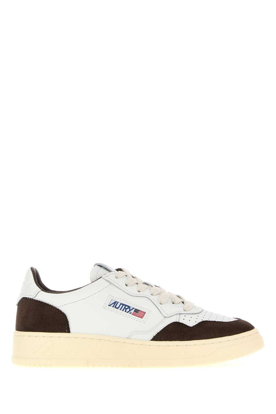 Autry Exterior: 100% Leather sneaker in white