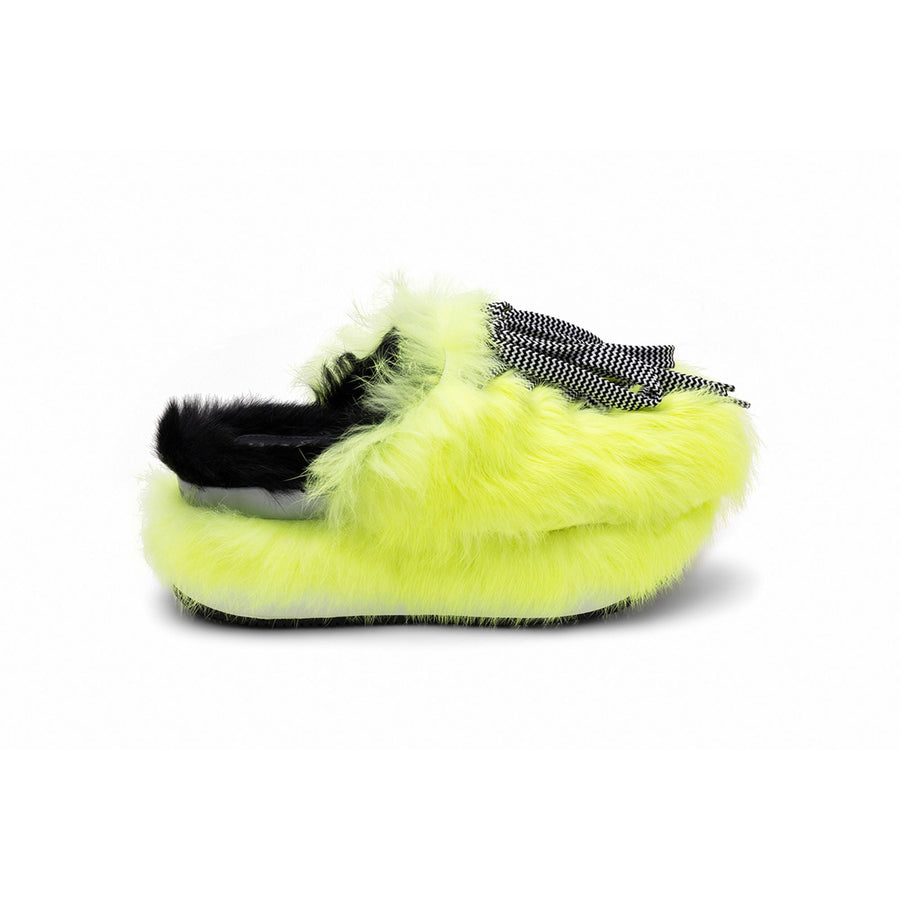 Hogan Fur upper sneaker in yellow