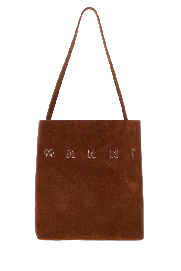Marni Hobo Exterior: 100% Bovine leather shoulder bag in brown