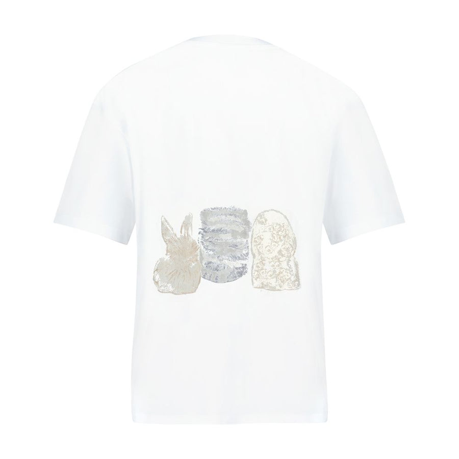 Ganni Cotton t-shirt in white