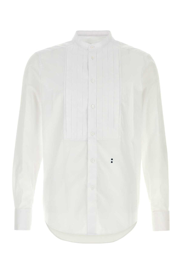 White Poplin Shirt Bianco Exterior: Cotton Camicie
