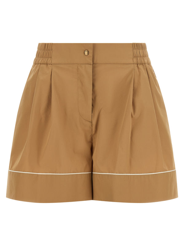 Moncler 82% nylon bermuda shorts in beige