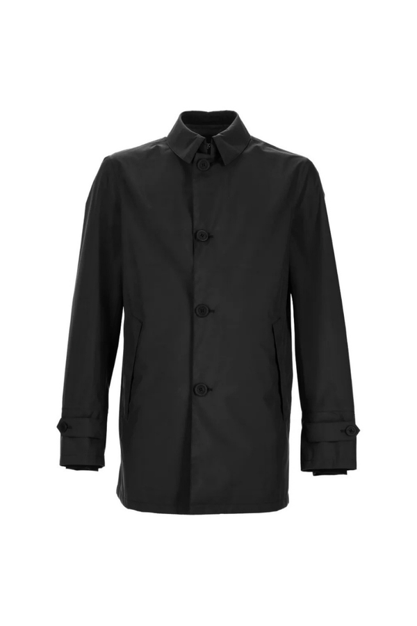 Herno 100% Polyester coat in black
