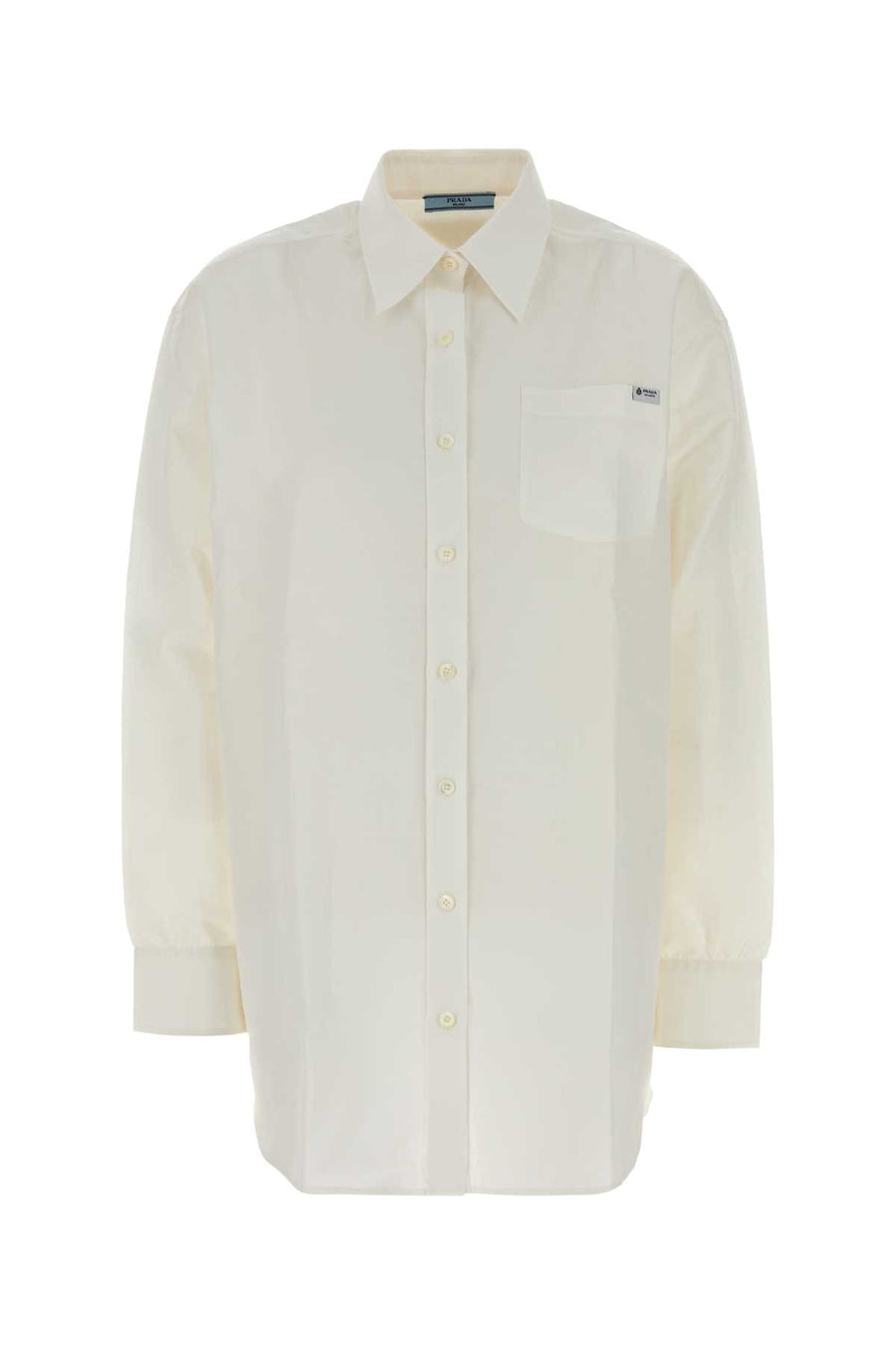 Prada 68% Cotton 32% Linen shirt in white