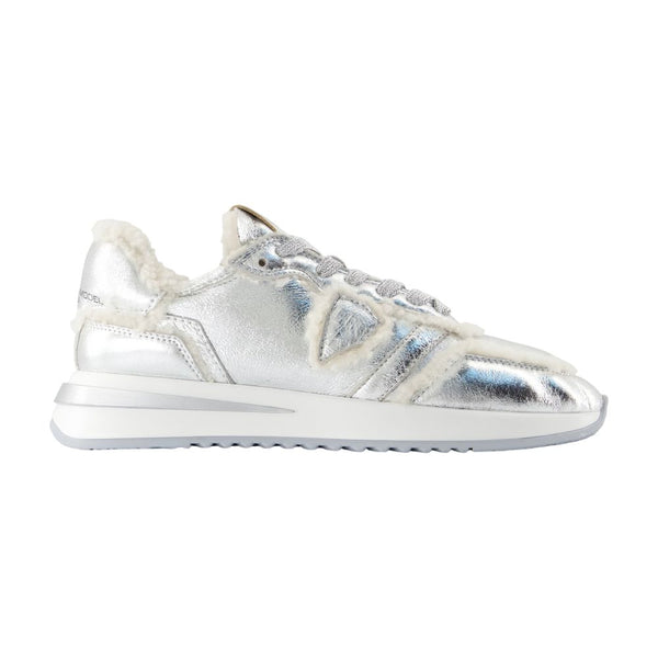 Philippe Model Calfskin sneaker in silver
