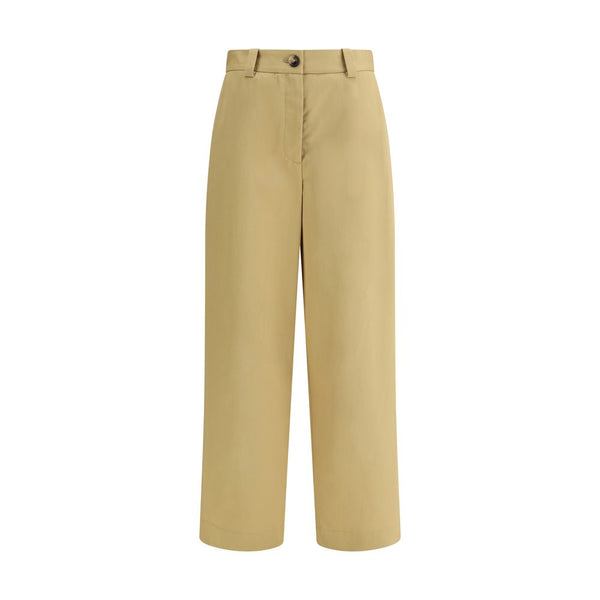 Khaite 100% Cotton trousers in beige