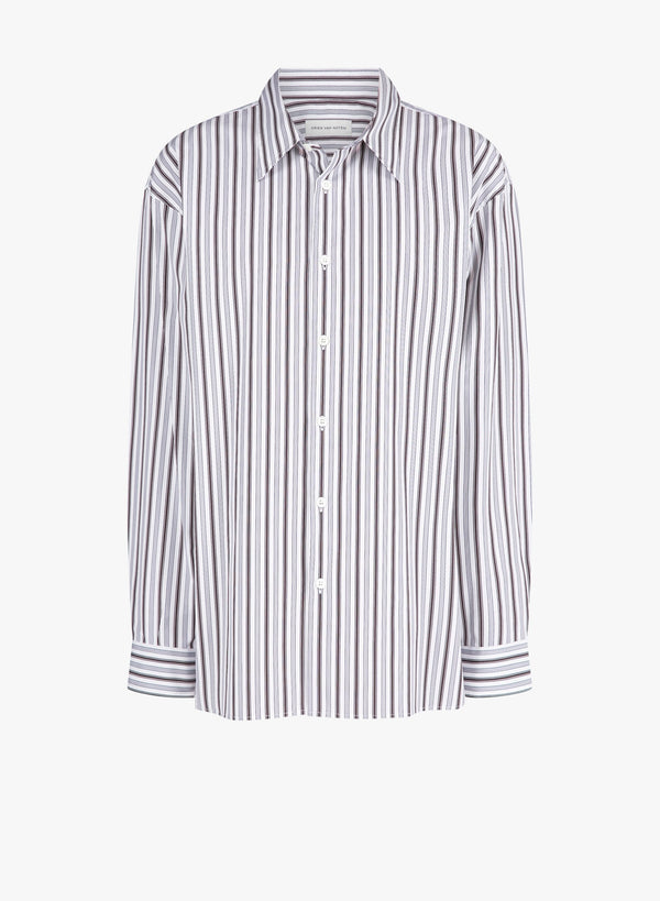 Dries Van Noten Cotton poplin shirt in white