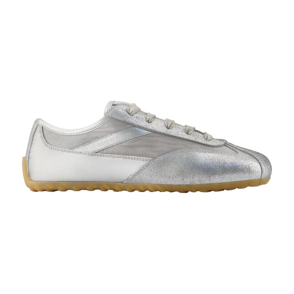 Alexander McQueen calfskin sneaker in silver