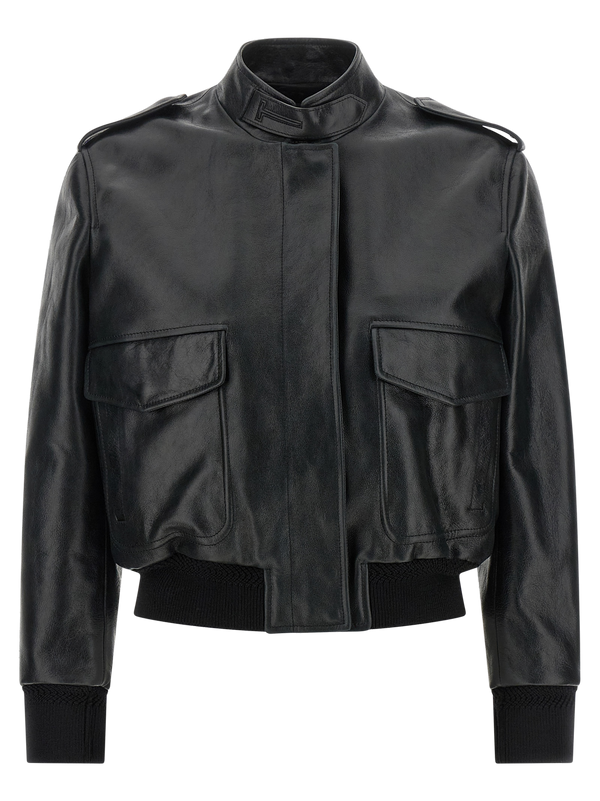Tom Ford 100% lamb leather jacket in black
