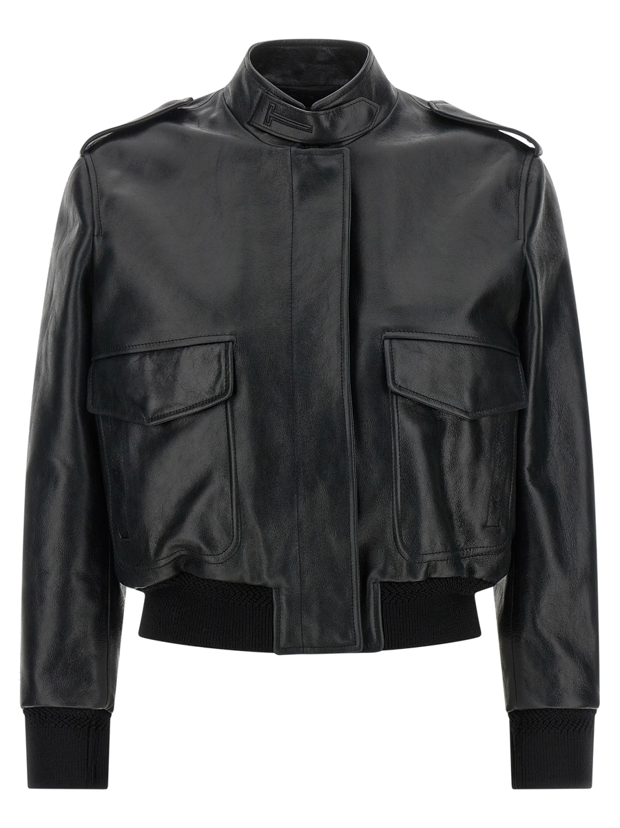 Tom Ford 100% lamb leather jacket in black