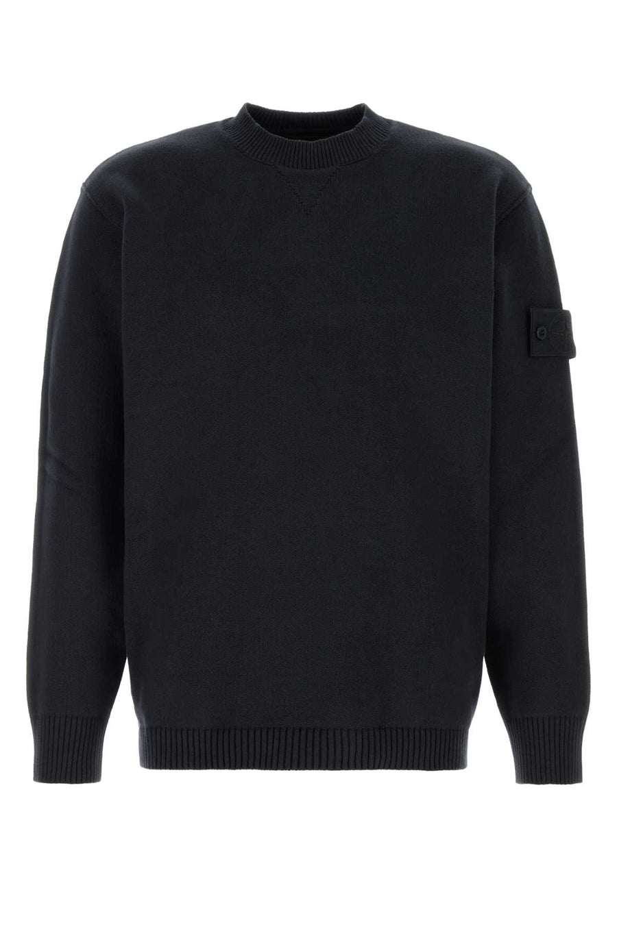 Midnight Blue Stretch Cotton Sweater Exterior: Elastane Maglieria