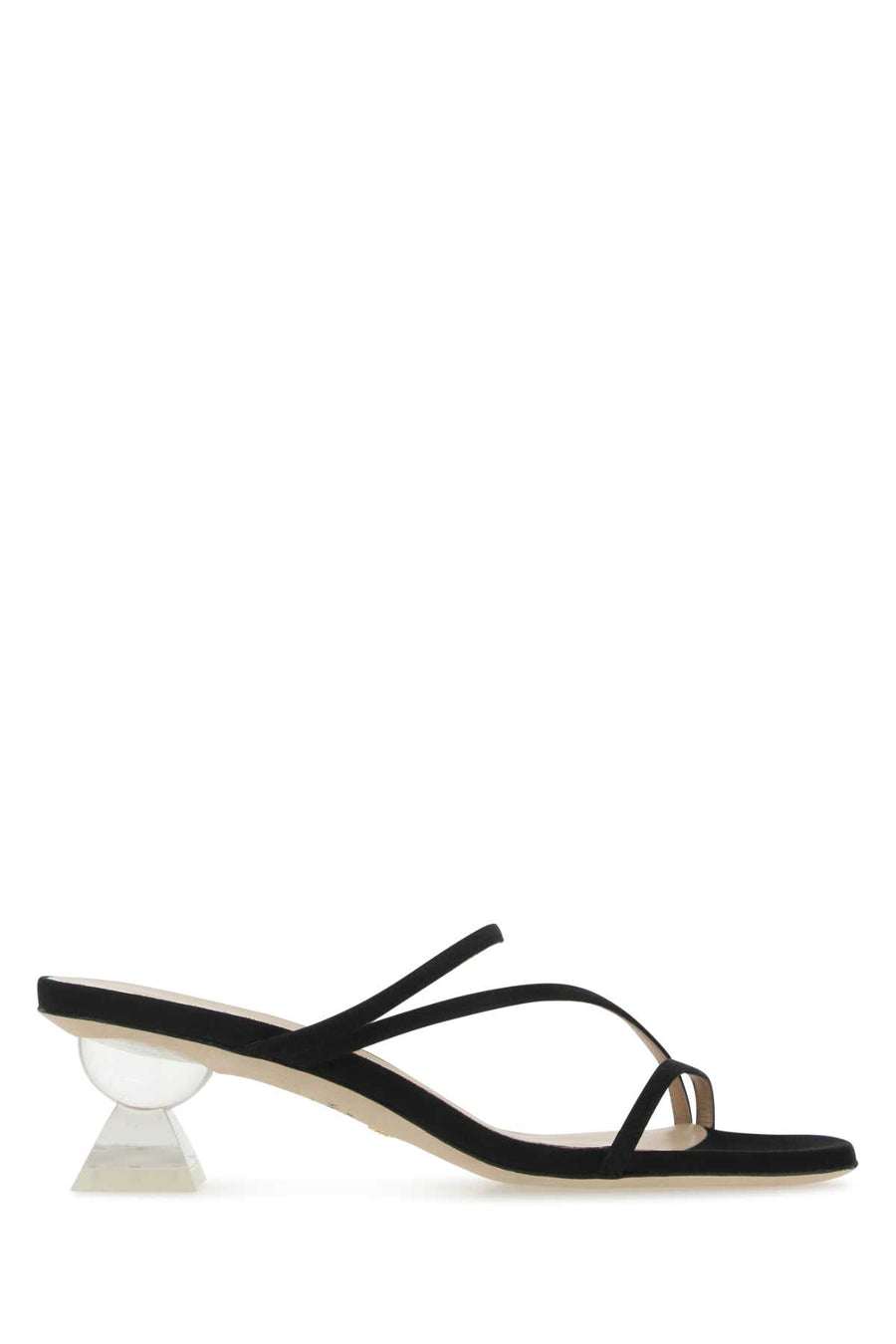 Stuart Weitzman Exterior: 100% Suede mule in black