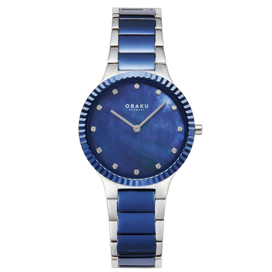 Obaku Stainless steel case watch in blue