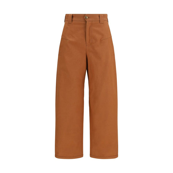 Chloé 100% Cotton trousers in orange