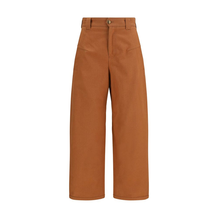 Chloé 100% Cotton trousers in orange