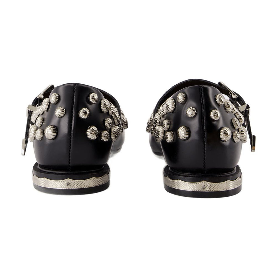 Toga Pulla Calfskin ballerina flat in black