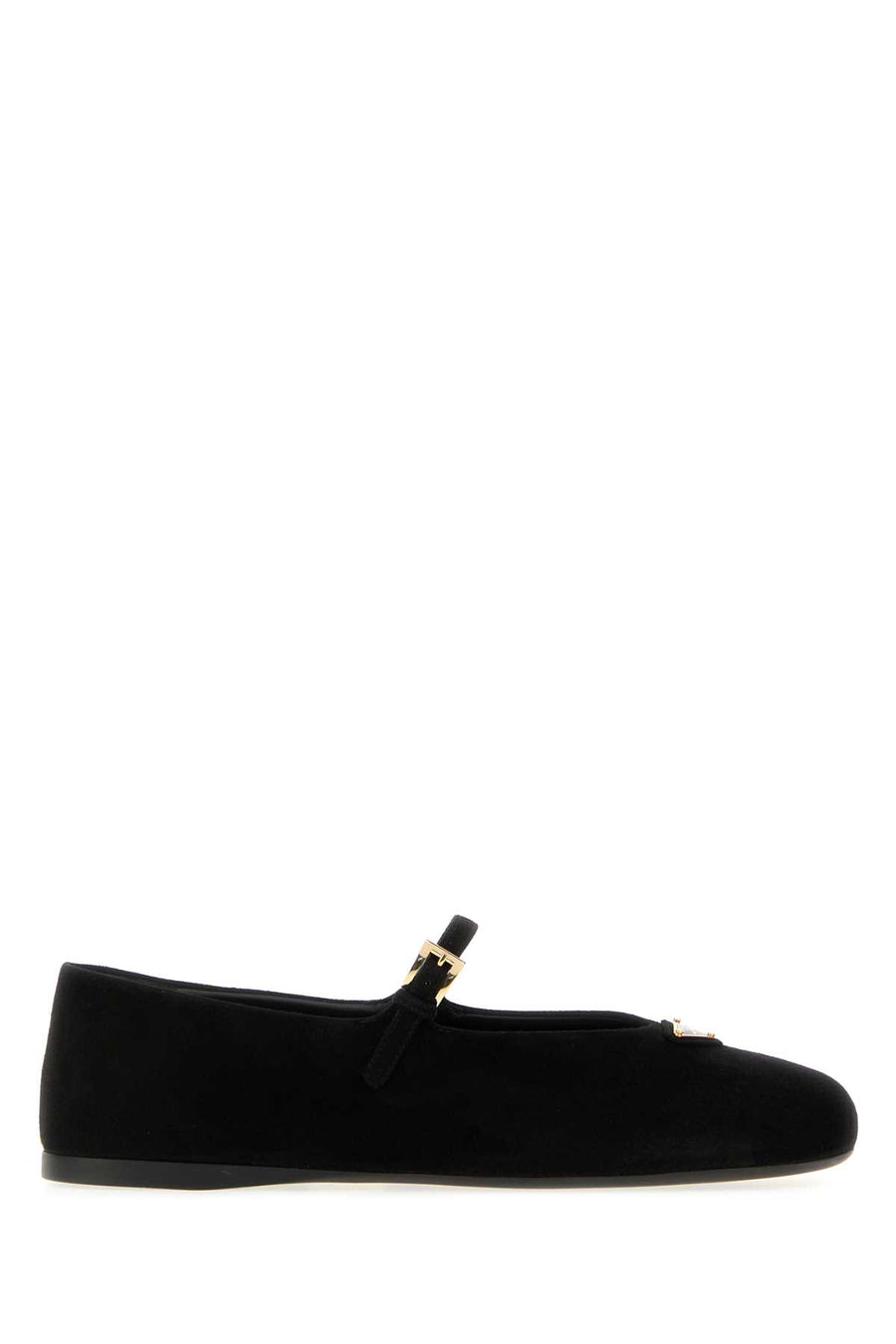Prada Exterior: 100% Suede flat in black