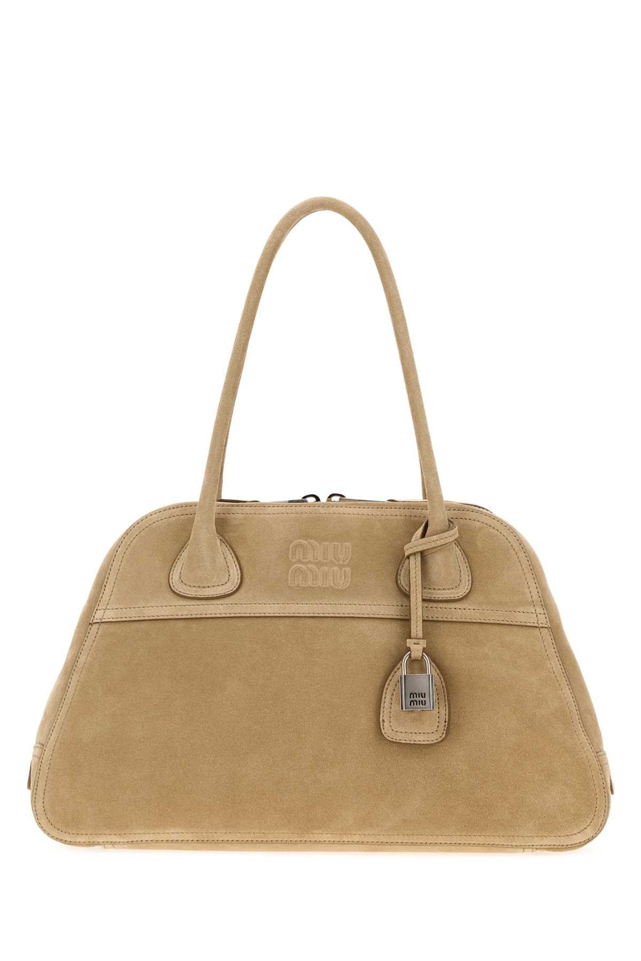 Beige Suede Vivant Shopping Bag Ecru' Calf Leather Borse A Mano