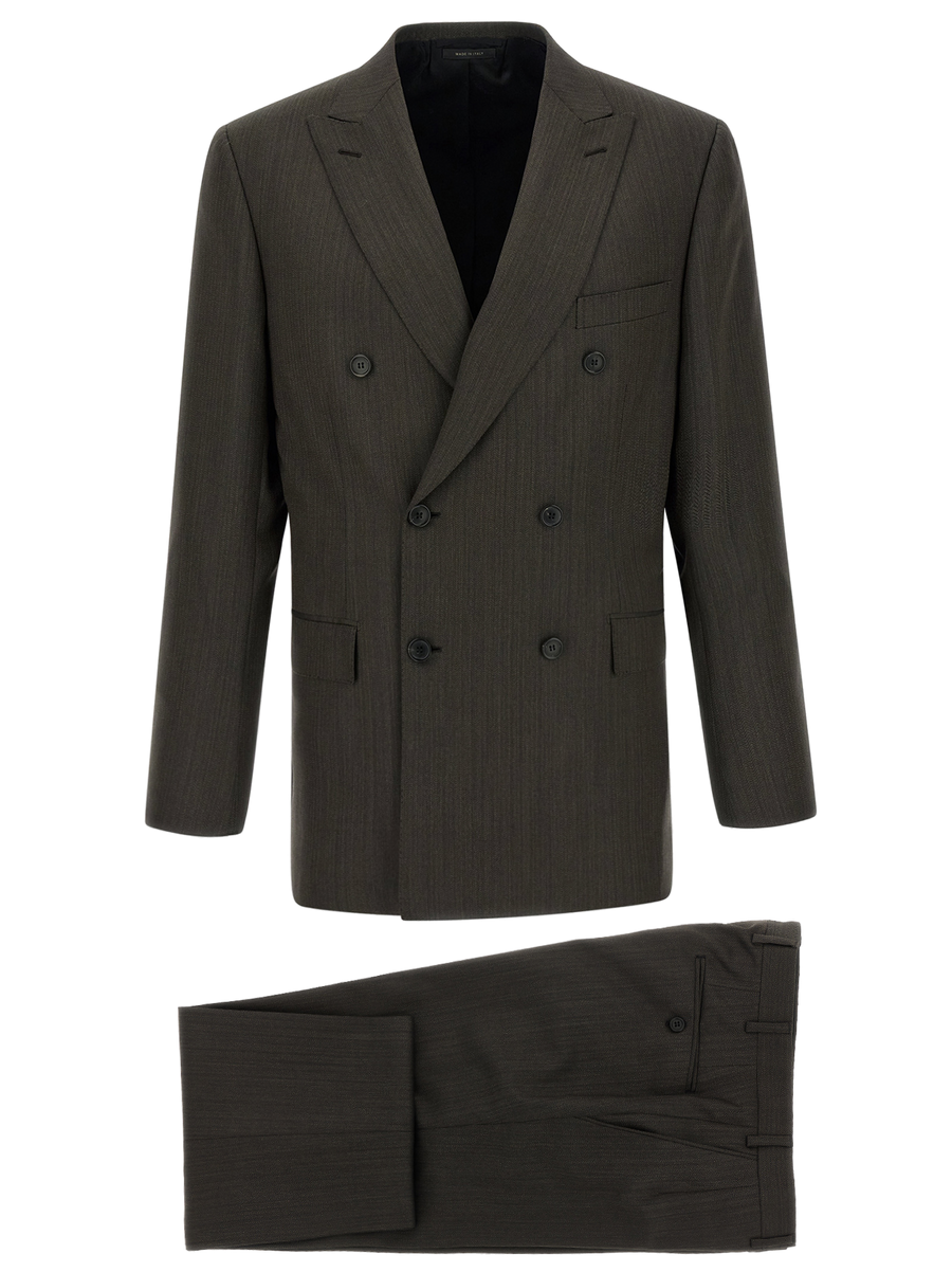 Brown Wool Two-Piece Suit