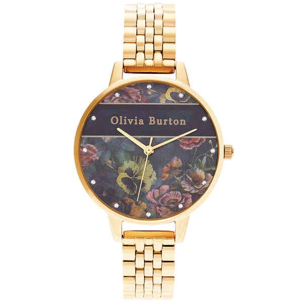 Olivia Burton Stainless steel case and bracelet watch in black