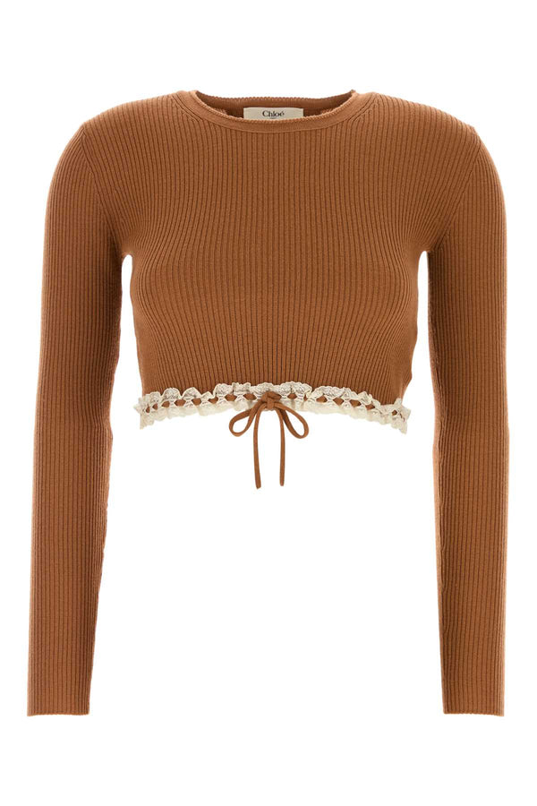 Chloé 100% Wool sweater in brown