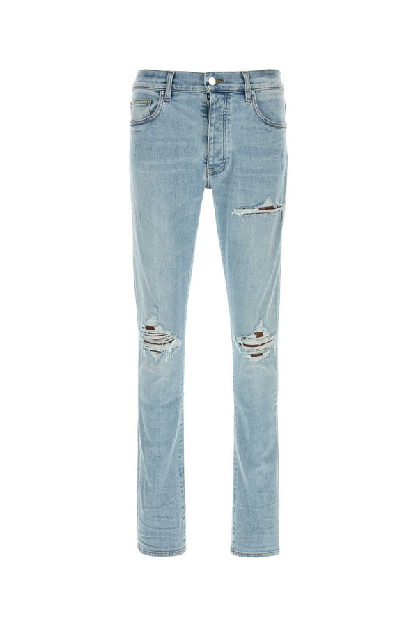 Amiri Leather 92% Cotton jeans in blue