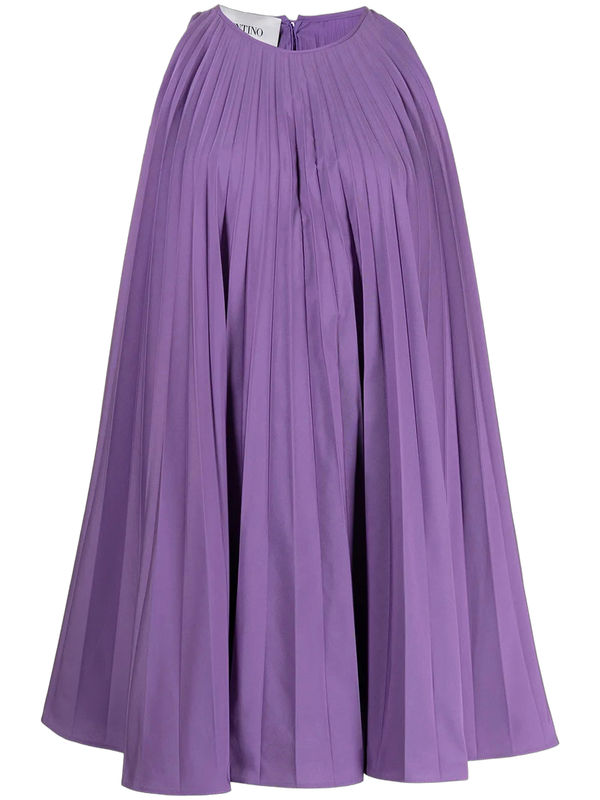 Valentino Cotton-blend dress in purple