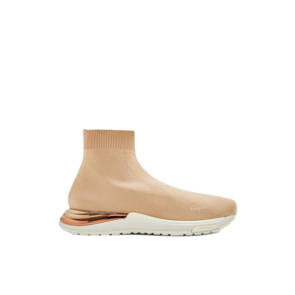 Ferragamo 100% recycled polyester sneaker in beige
