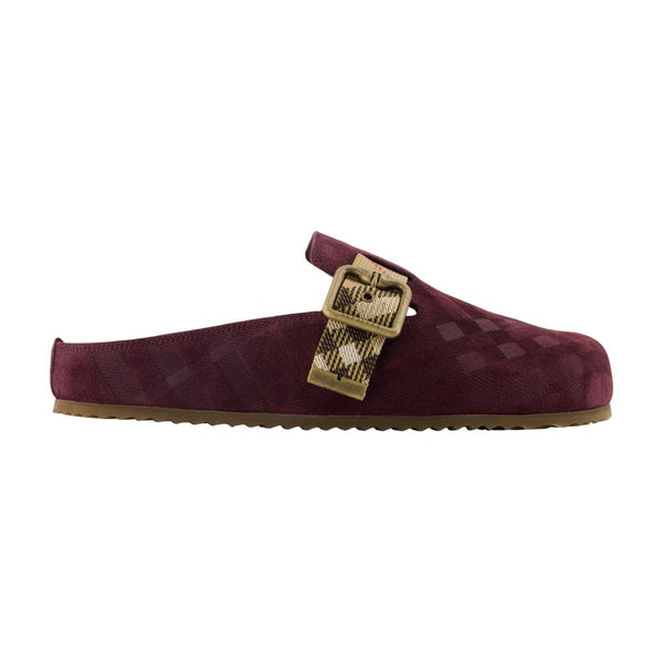 Burberry calfskin slipper in burgundy