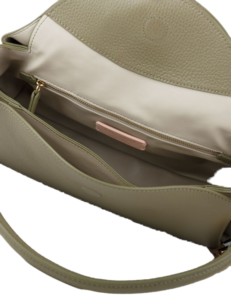 Coccinelle 100% Cow Leather; Lining: 100% Cotton; Interior: 56% Polyurethane shoulder bag in green