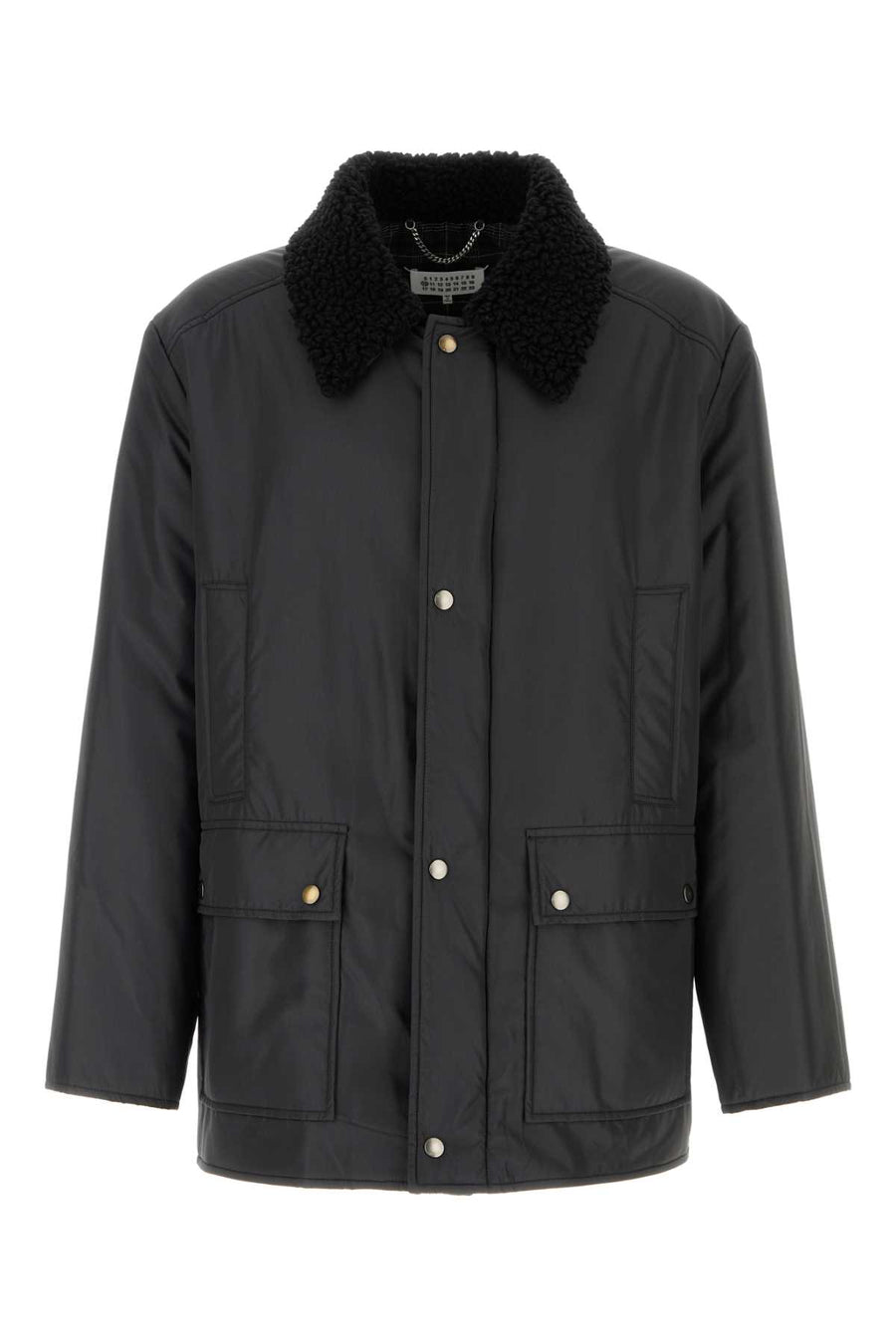 Graphite Polyester Padded Jacket Washedblack Giubbini