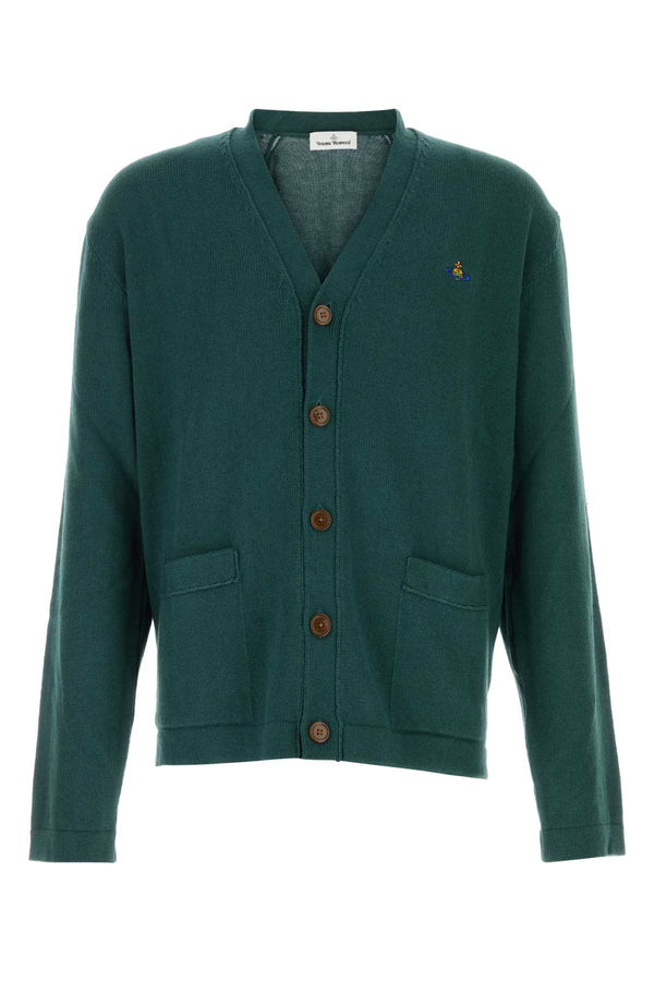 Vivienne Westwood Cardigan 85% Cotton cardigan in green