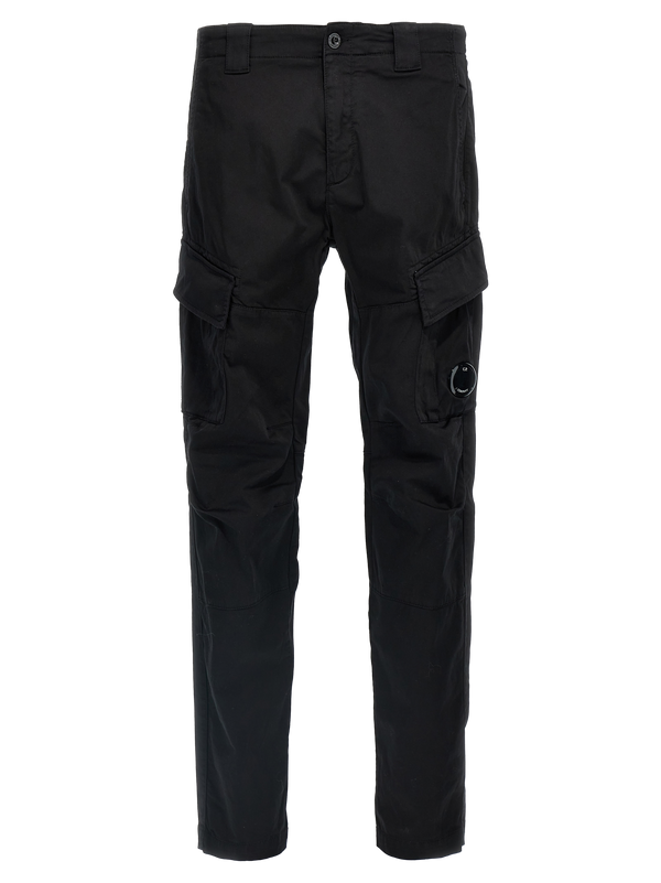 C.P. Company 98% cotton cargo pants in black