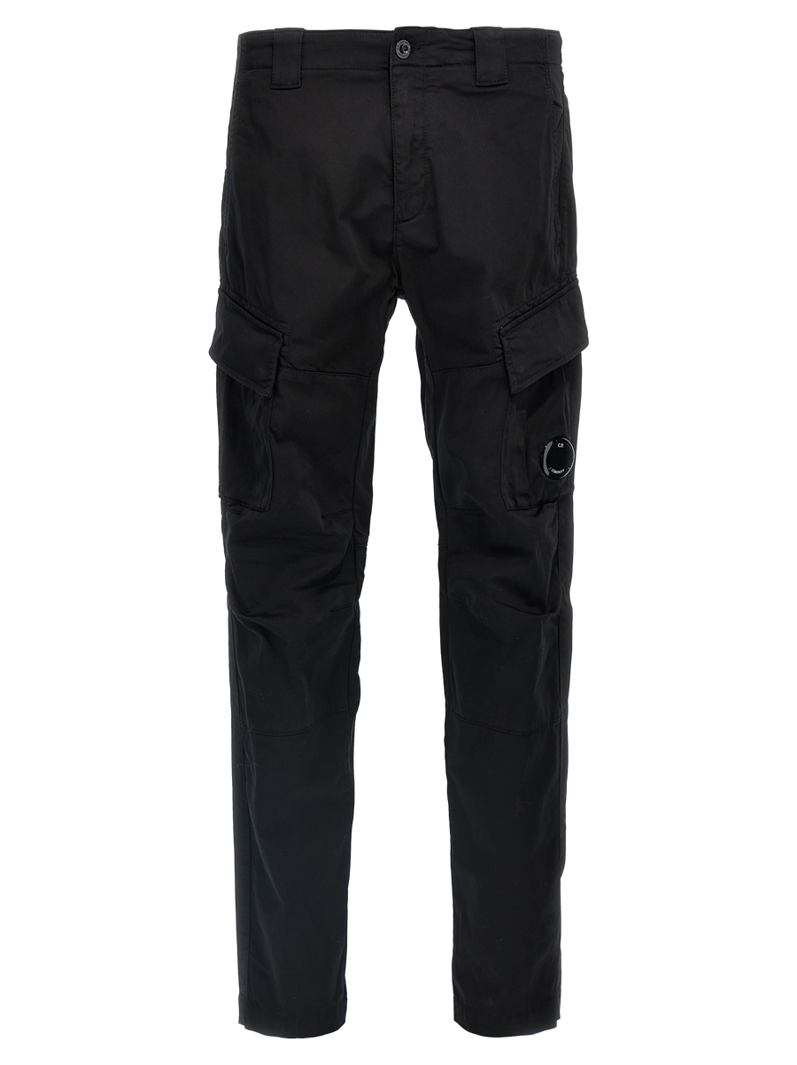C.P. Company 98% cotton cargo pants in black
