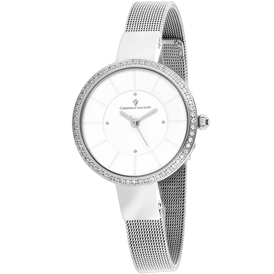 Christian Van Sant Stainless steel case watch in silver