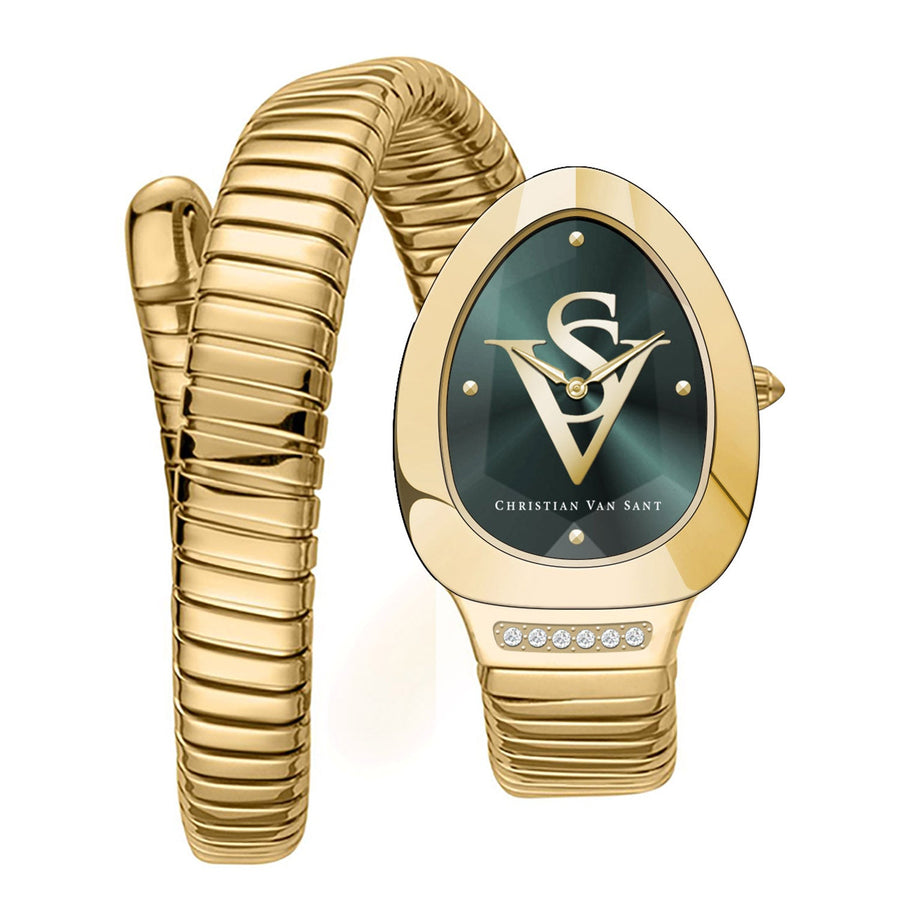 Christian Van Sant Stainless steel case watch in green