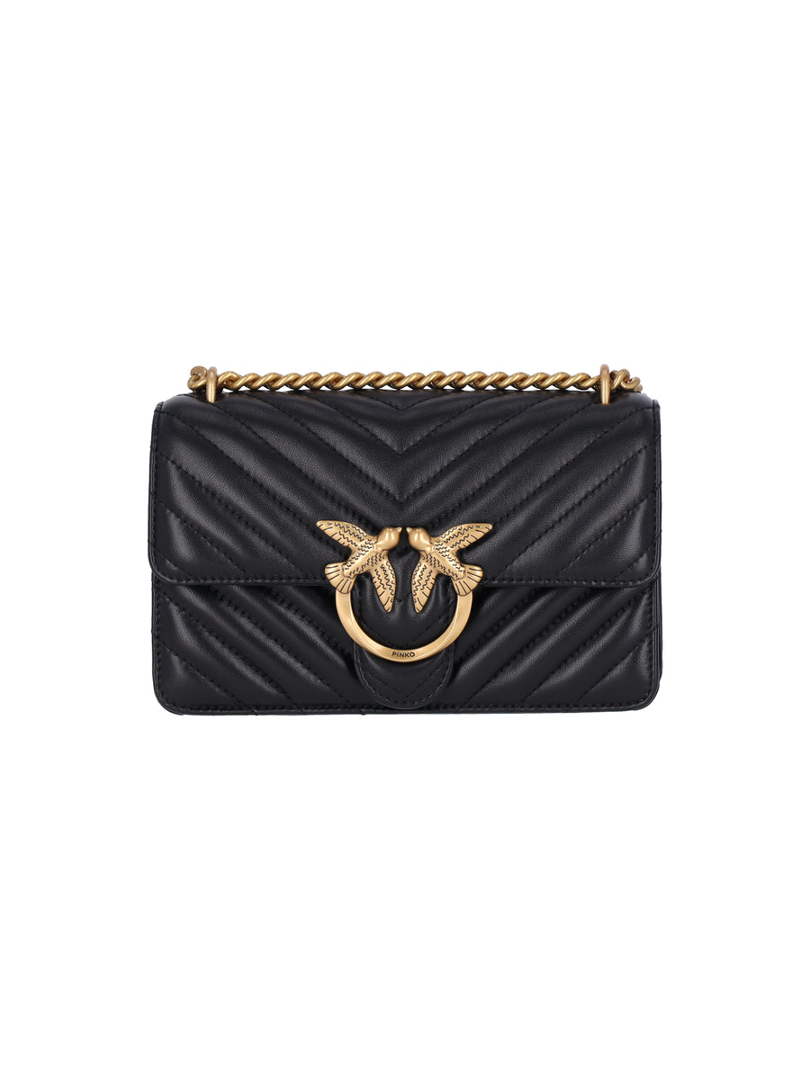 Pinko 100% Leather shoulder bag in black