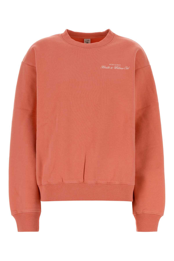 Salmon Cotton Sweatshirt Flamingowhite Exterior: Felpe
