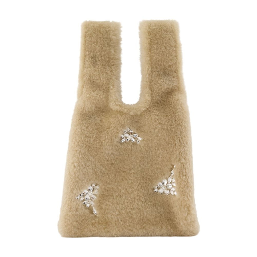 Mini Shopper Bag - Simone Rocha Faux Fur Beige Faux_fur / Totes-shopping-bags