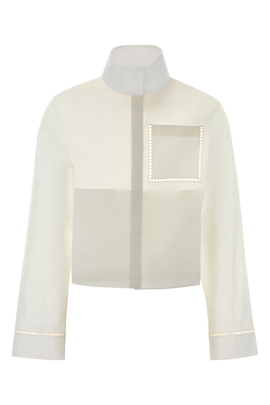 White Poplin Shirt Blanc Exterior: Cotton Camicie