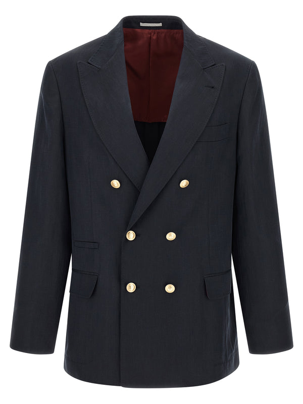Brunello Cucinelli 62% Silk blazer in blue