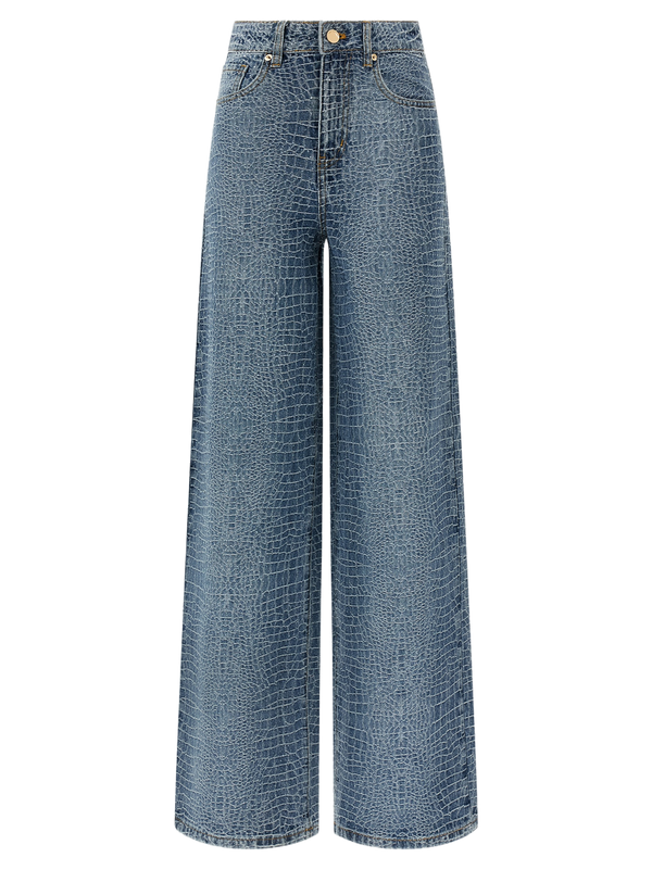 Self-Portrait 100% cotton jeans in blue
