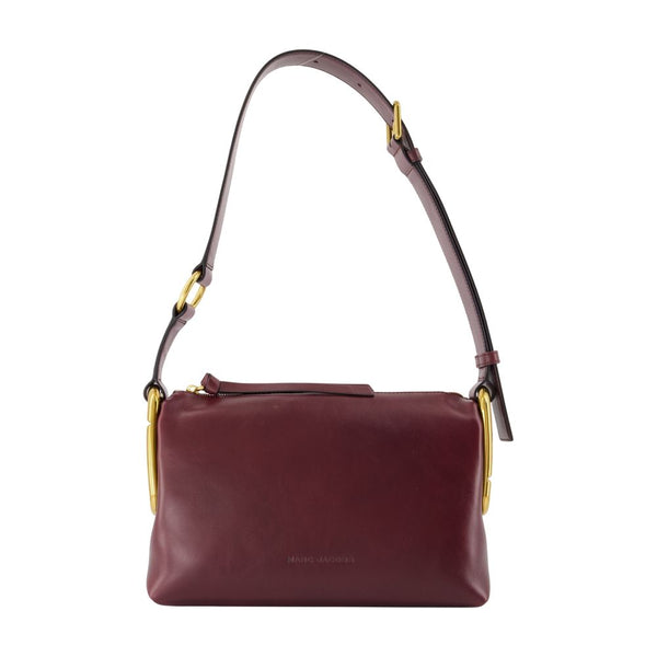 The Juliette Messenger Shoulder Bag - Marc Jacobs Leather Bordeaux Burgundy Cowhide / Crossbodies