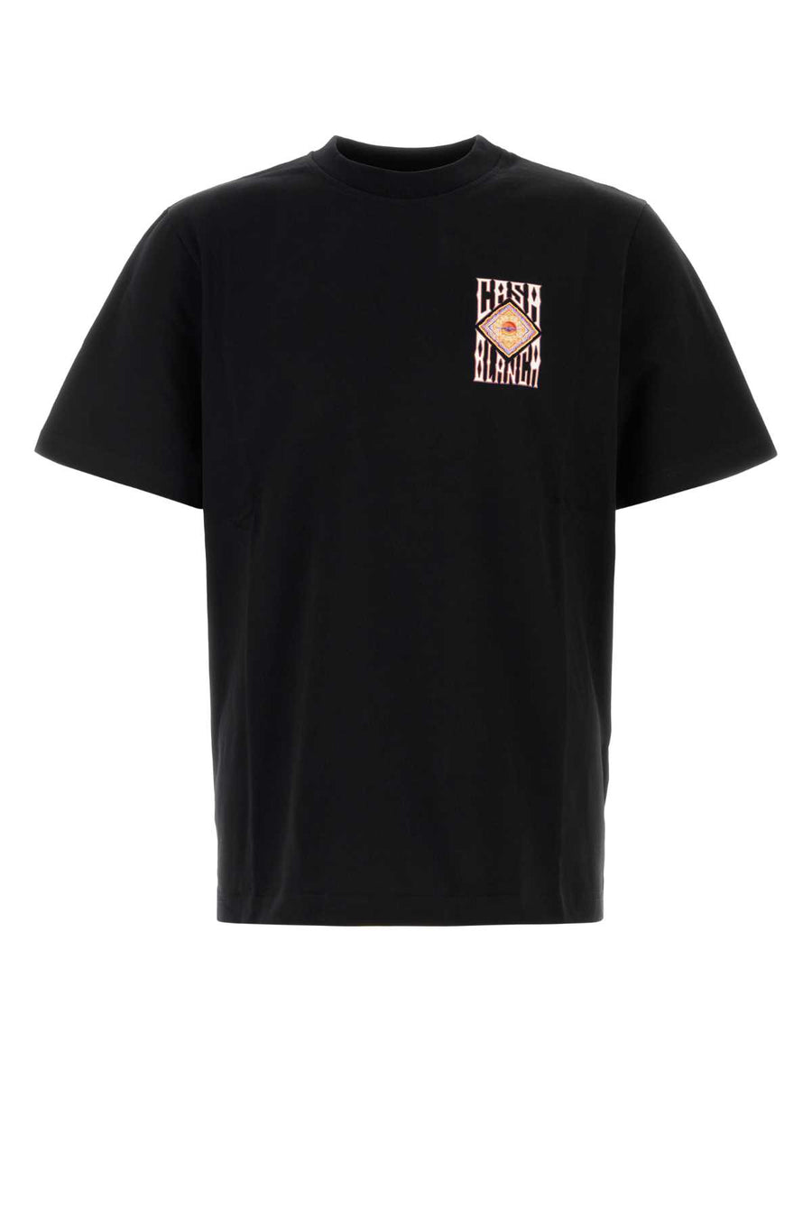 Black Cotton T-Shirt Hermonsmirage Exterior: Organic Maglieria