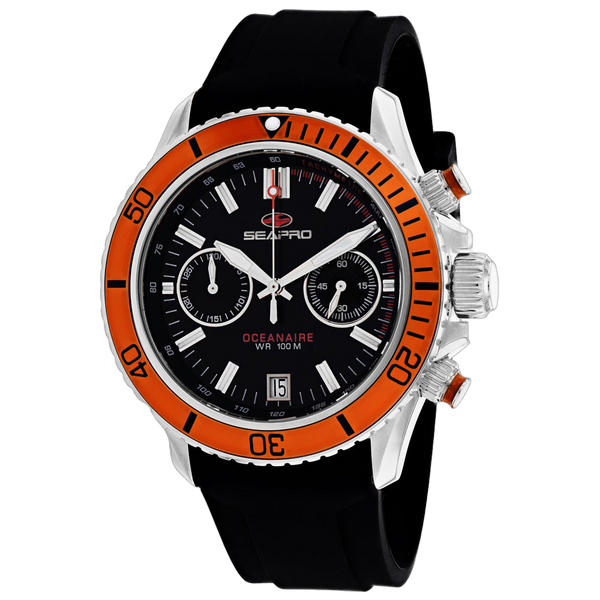 Seapro Stainless steel case watch in black