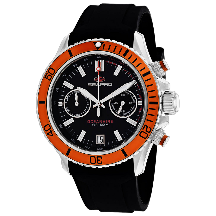 Seapro Stainless steel case watch in black