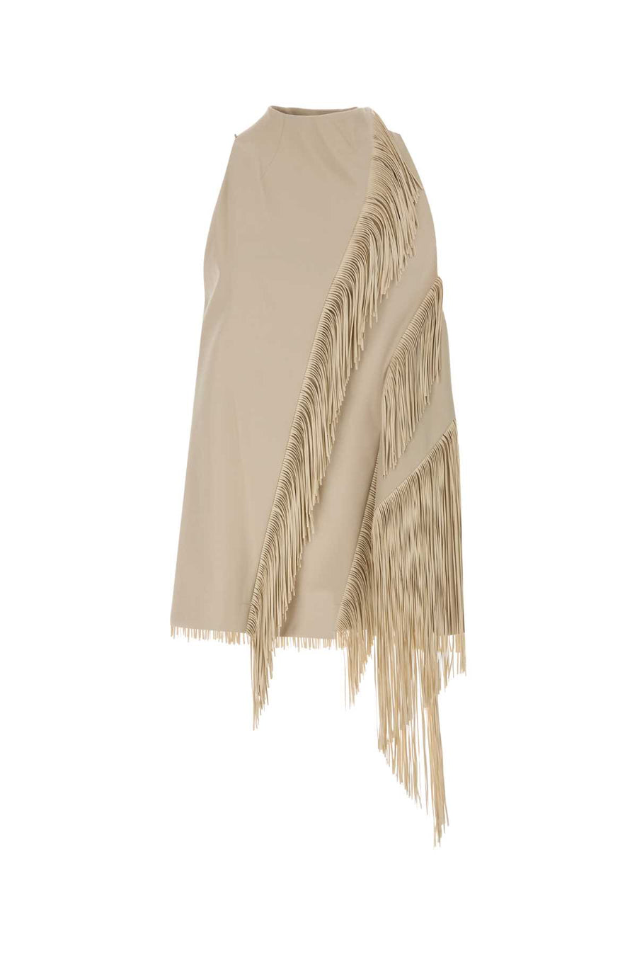 Beige Cotton Danzatore Mini Dress Ecru Abiti