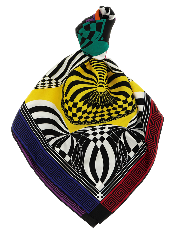 Multicolor Silk Foulard Accessory